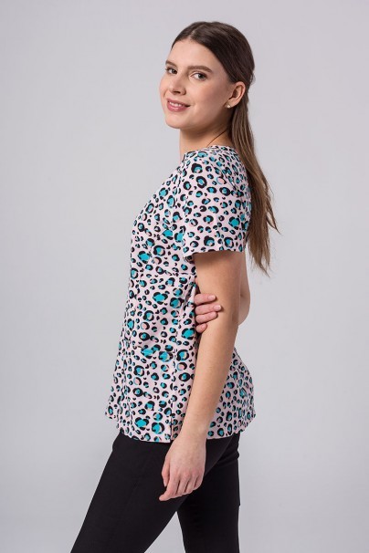 Women’s Maevn Prints scrub top Pastel Leopard-3