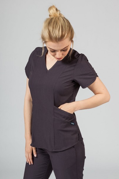 Adar Uniforms Yoga scrubs set (with Modern top – elastic) pewter-4