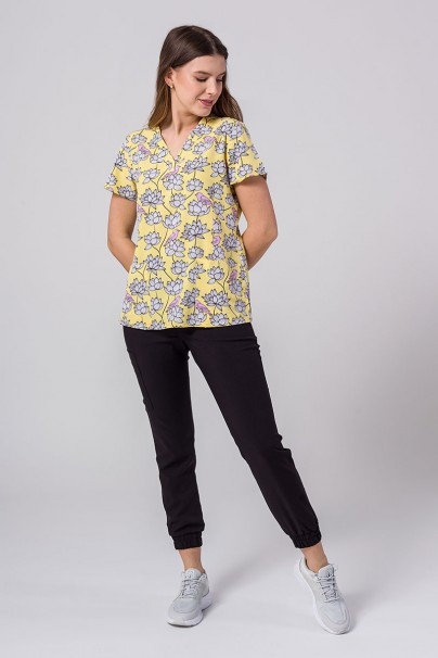 Women’s Maevn Prints scrub top Birds in Bloom-1