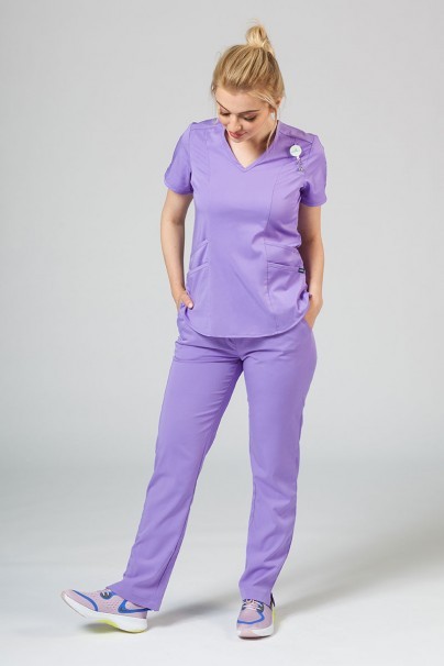 Women’s Adar Uniforms Modern scrub top lavender-2