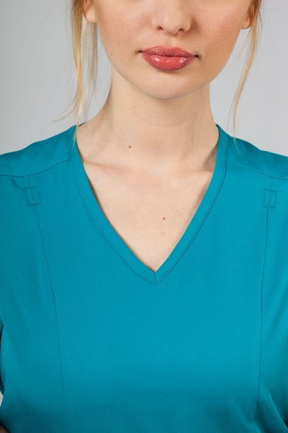 Women’s Adar Uniforms Modern scrub top teal blue-4