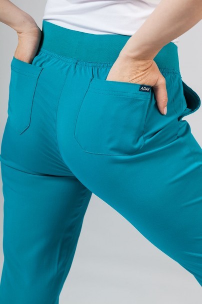 Women’s Adar Uniforms Leg Yoga scrub trousers teal blue-5