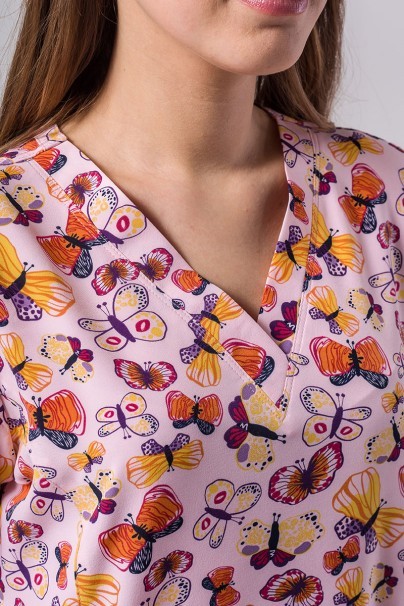 Women’s Maevn Prints scrub top Candy of Butterfly-4