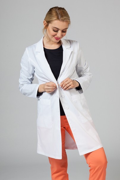 Women’s Adar Uniforms Tab-Waist lab coat (elastic) -5