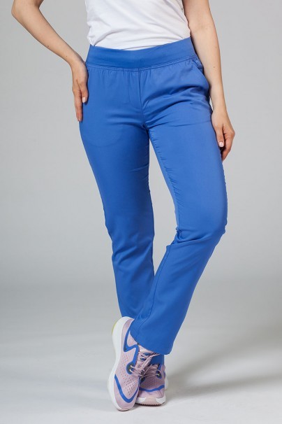 Adar Uniforms Yoga scrubs set (with Modern top – elastic) ceil blue-7