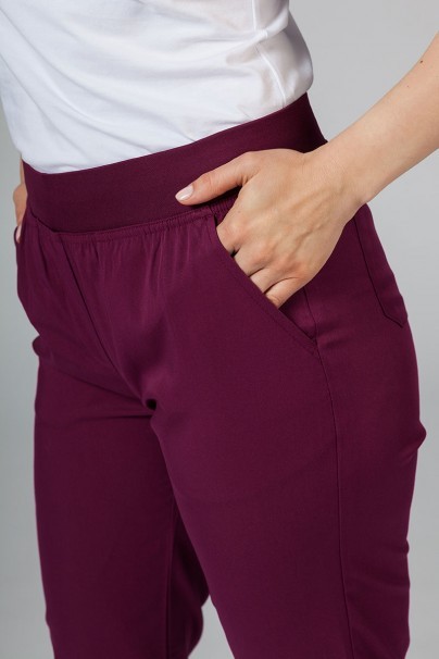 Women’s Adar Uniforms Leg Yoga scrub trousers wine-4