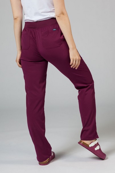 Women’s Adar Uniforms Leg Yoga scrub trousers wine-3