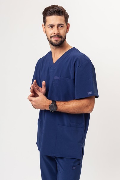 Men's Dickies EDS Essentials (V-neck top, Natural Rise trousers) scrubs set navy-2