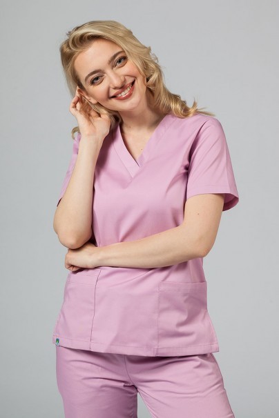 Women’s Sunrise Uniforms Basic Classic scrubs set (Light top, Regular trousers) lilac-3
