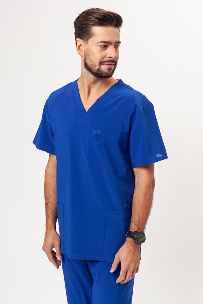 Men's Dickies EDS Essentials (V-neck top, Natural Rise trousers) scrubs set galaxy blue-2