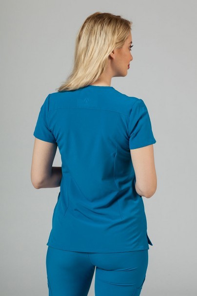 Women’s Adar Uniforms Notched scrub top royal blue-1