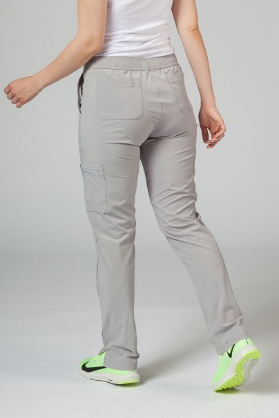 Women’s Adar Uniforms Skinny Leg Cargo scrub trousers silver gray-2