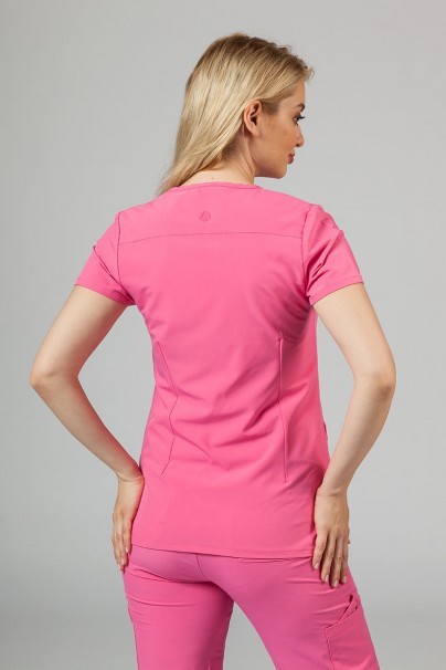 Women’s Adar Uniforms Notched scrub top azalea pink-3