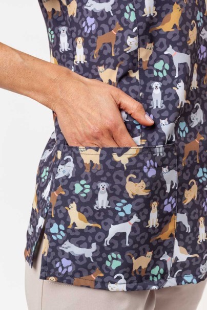 Women’s Maevn Prints scrub top Wild Pets-4