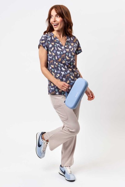 Women’s Maevn Prints scrub top Wild Pets-2
