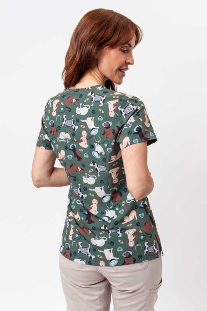 Women’s Maevn Prints scrub top Cuddly Checkup-2