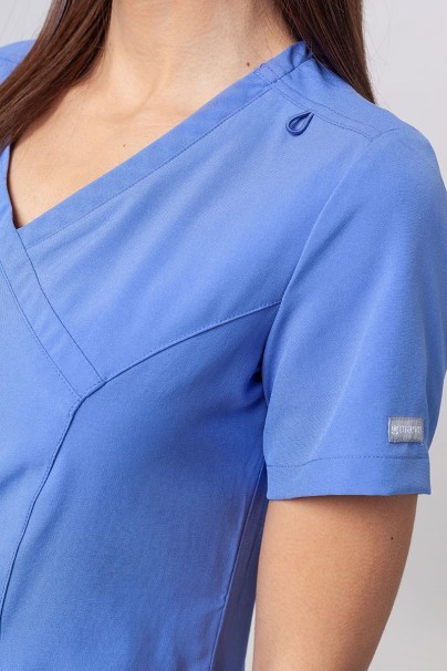 Women’s Maevn Momentum Asymetric scrub top ceil blue-3