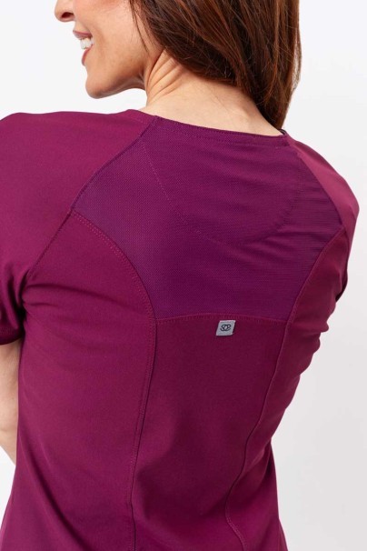 Women's Maevn Embrace Luna scrub top wine-4