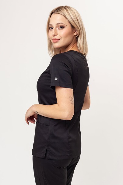 Women’s Maevn Matrix Double V-neck scrub top black-2