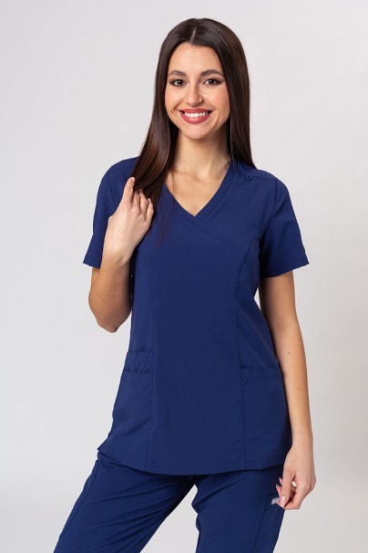 Women's Maevn Momentum scrubs set (Asymetric top, Jogger trousers) true navy-2