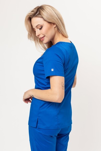 Women’s Maevn Matrix Double V-neck scrub top royal blue-2