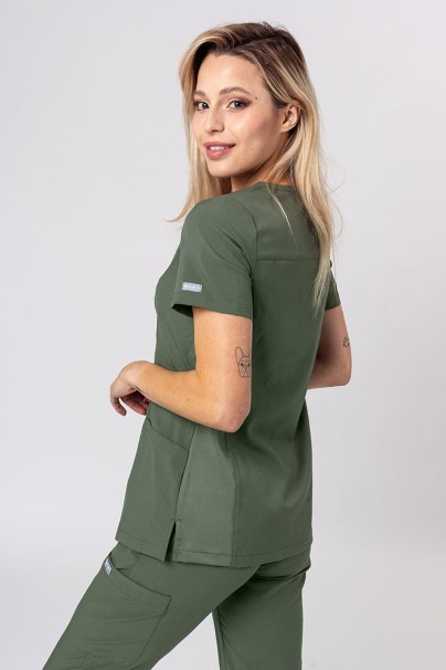 Women’s Maevn Momentum Asymetric scrub top olive-1