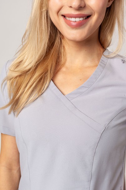 Women’s Maevn Momentum Asymetric scrub top quiet grey-2