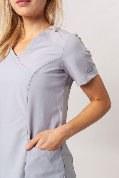 Women’s Maevn Momentum Asymetric scrub top quiet grey-3