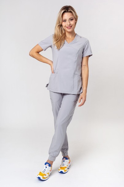 Women’s Maevn Momentum Asymetric scrub top quiet grey-6