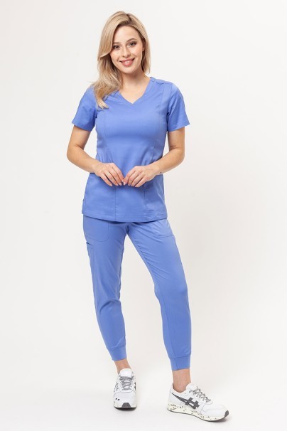 Women’s Maevn Matrix Double V-neck scrub top ceil blue-5