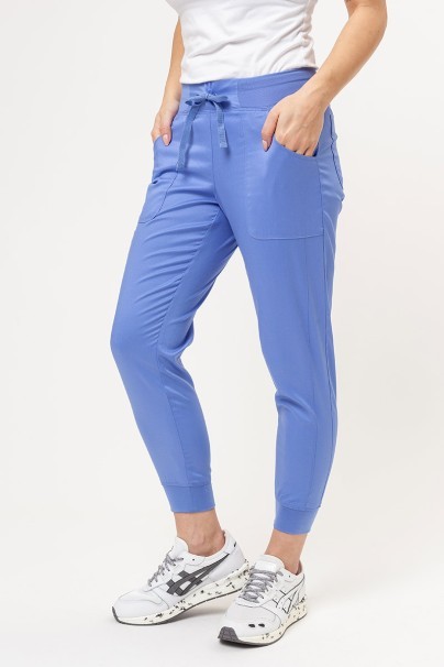 Women's Maevn Matrix scrubs set (Double V-neck top, Yogga trousers) ceil blue-7