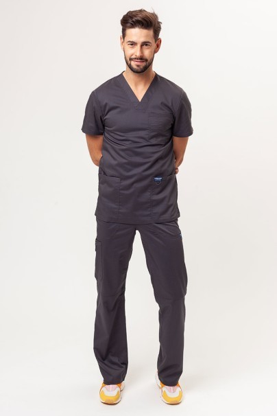 Men's Cherokee Revolution V-neck scrub top pewter-5