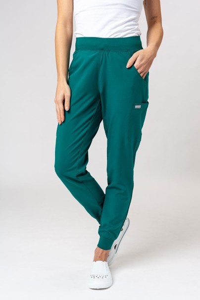Women's Maevn Momentum scrubs set (Asymetric top, Jogger trousers) hunter green-10
