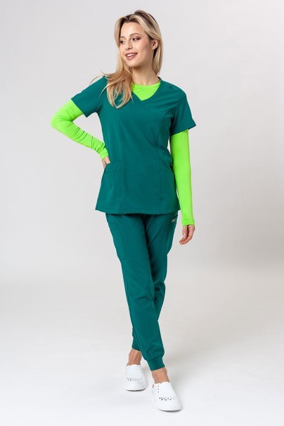 Women’s Maevn Momentum Asymetric scrub top hunter green-9