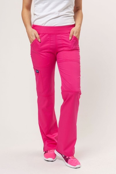 Women's Cherokee Revolution (Mock top, Straight trousers) scrubs set shocking pink-7