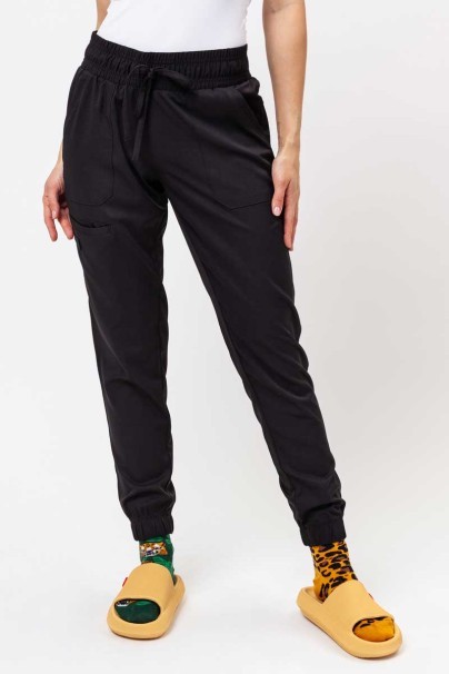 Women's Healing Hands scrubs set (Madison top, Renee trousers) black-7