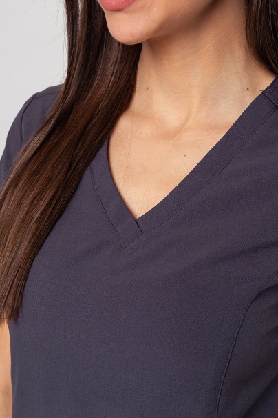 Women’s Maevn Momentum Double V-Neck scrub top pewter-2