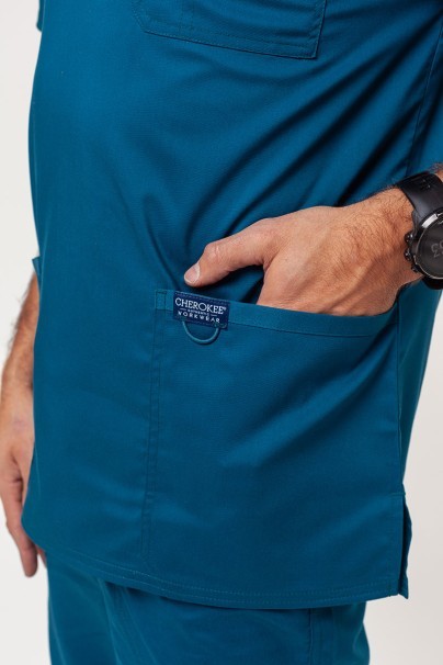 Men's Cherokee Revolution V-neck scrub top caribbean blue-3