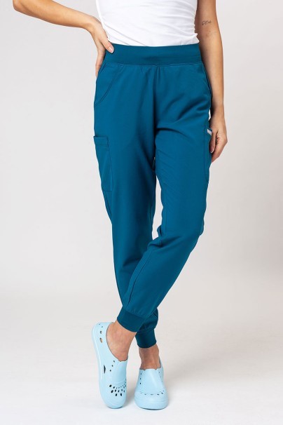 Women's Maevn Momentum scrubs set (Asymetric top, Jogger trousers) caraibbean blue-7