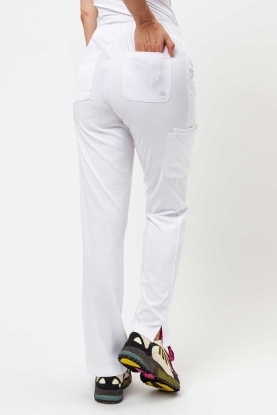 Women's Healing Hands Rebecca Flare scrub trousers white-3