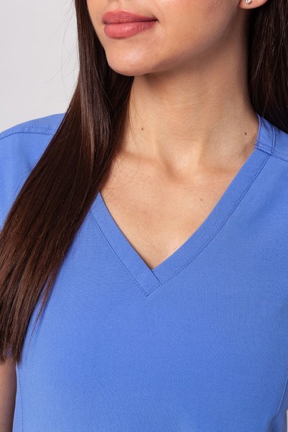 Women’s Maevn Momentum Double V-Neck scrub top ceil blue-2