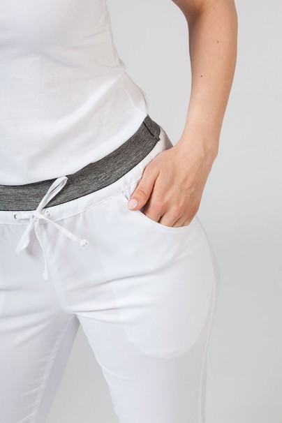Women's Maevn Matrix Semi-jogger scrub trousers white-3