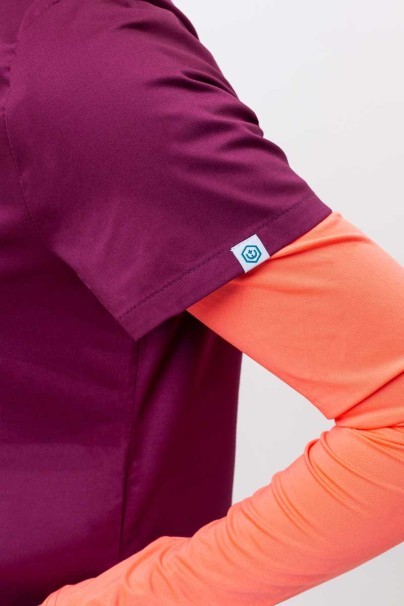 Women's Uniforms World Alyssa scrub top wine-4