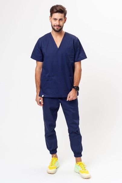 Men's Sunrise Uniforms Basic Standard FRESH scrub top navy-5