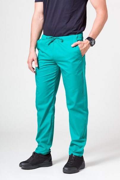 Men’s Sunrise Uniforms Basic Classic scrubs set (Standard top, Regular trousers) hunter green-6