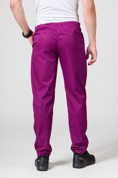 Men’s Sunrise Uniforms Basic Classic scrubs set (Standard top, Regular trousers) wine-4