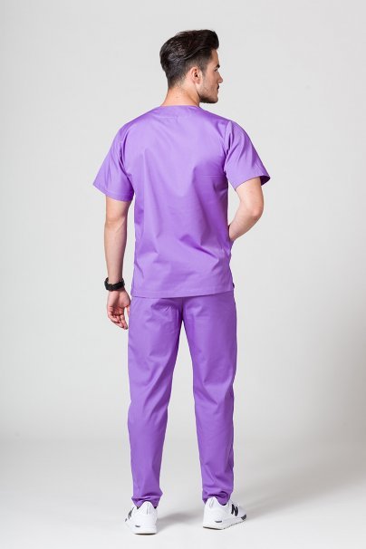 Men’s Sunrise Uniforms Basic Classic scrubs set (Standard top, Regular trousers) violet-1