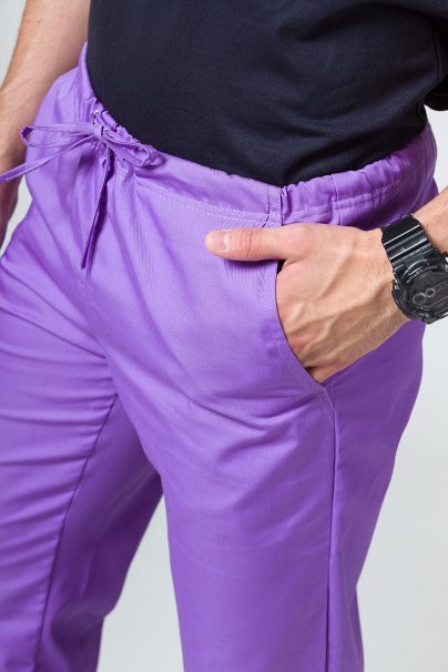 Men’s Sunrise Uniforms Basic Classic scrubs set (Standard top, Regular trousers) violet-8