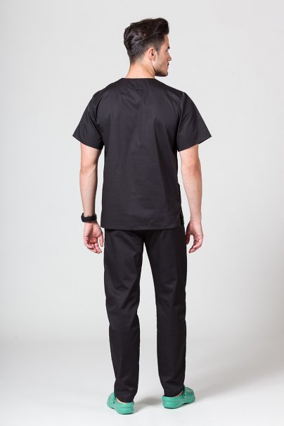 Men’s Sunrise Uniforms Basic Classic scrubs set (Standard top, Regular trousers) black-1