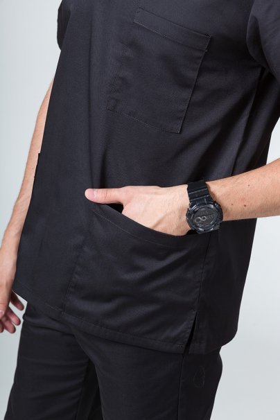 Men’s Sunrise Uniforms Basic Classic scrubs set (Standard top, Regular trousers) black-4